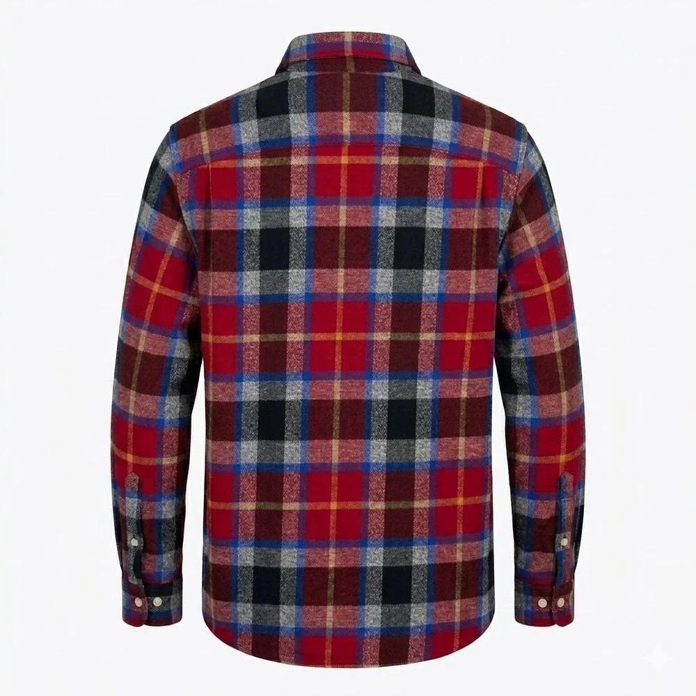 North Face Mens Medium Red Plaid Flannel Button Down Shirt Long Sleeve - CJ